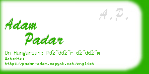 adam padar business card